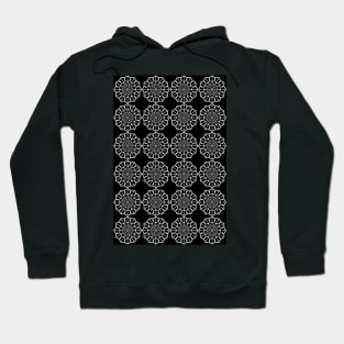 Black and white mandala seamless pattern Hoodie